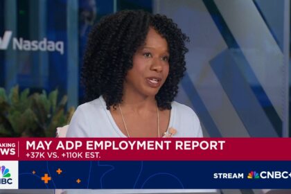 Private sector hiring rose by just 37,000 in May, the lowest in more than two years, ADP says