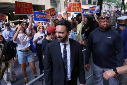Zohran Mamdani arrives at the NBC studios to participate in a Democratic mayoral primary debate, Wednesday, June 4, 2025, in New York.