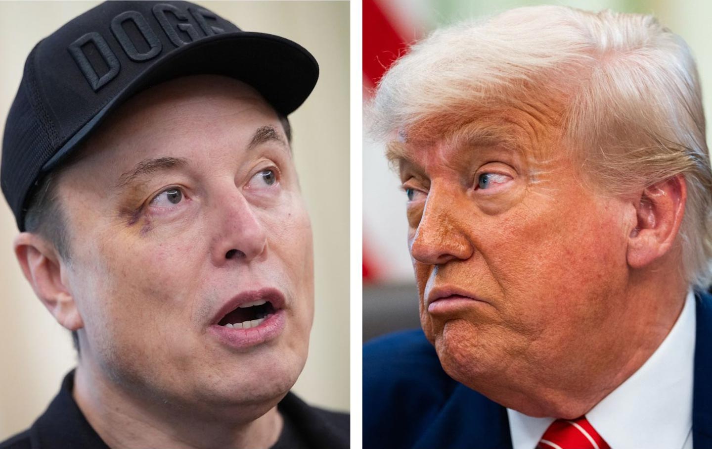 Former first buddies Elon Musk and Donald Trump.